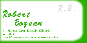 robert bozsan business card